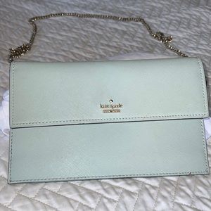 Kate spade flap chain wallet